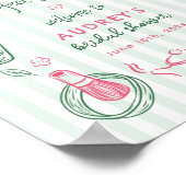 Perfect Matcha Bridal Shower Green Welcome Sign Poster (Ecke)