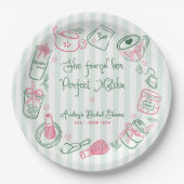 Perfect Matcha Pink and Green Bridal Shower Pappteller (Vorderseite)