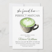 Perfect Matcha Sage Green Coffee Bridal Shower Einladung (Vorderseite)