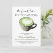 Perfect Matcha Sage Green Coffee Bridal Shower Einladung (Stehend Vorderseite)
