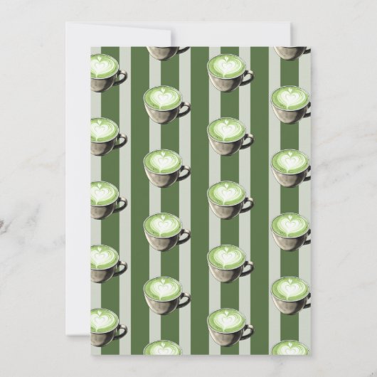 Perfect Matcha Sage Green Coffee Bridal Shower Einladung (Rückseite)