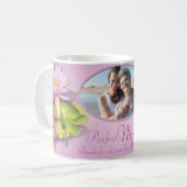 Perfect Mom Water Lilie Foto und Kinder nennen Tas Kaffeetasse (Vorderseite Links)