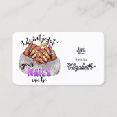 Perfect Nails Slogan Chic Nail Salon Visitenkarte (Vorderseite)