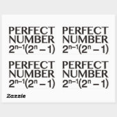 PERFECT_NUMMER RECHTECKIGER AUFKLEBER (Blatt)