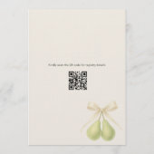 Perfect Pair Bow QR Code Bridal Shower Einladung (Rückseite)