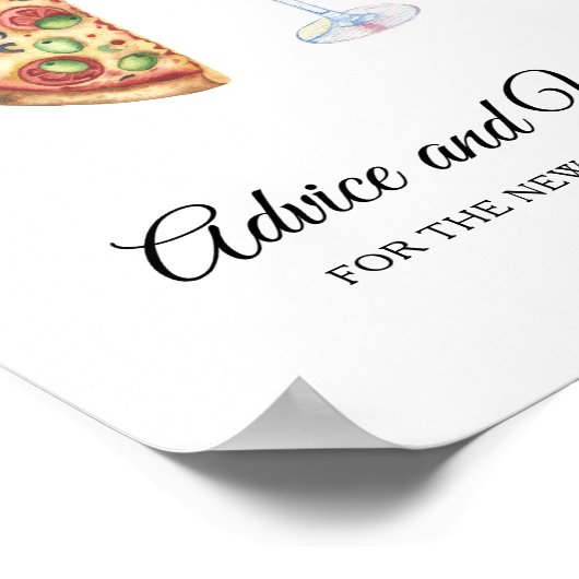 Perfect pair bridal shower - Wishes for Newlyweds Poster (Ecke)