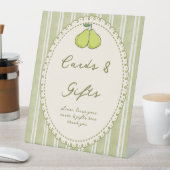 Perfect pair pear bridal shower gift table sign sockelschild (In Situ)