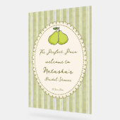 Perfect pair pear bridal shower welcome sign acrylschild (Winkel)