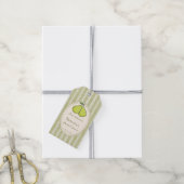 Perfect pair sage green pear bridal shower favor geschenkanhänger (Mit Garn)