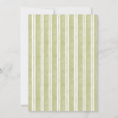 Perfect pair sage green stripe pear bridal shower einladung (Rückseite)