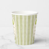 Perfect pair sage green stripe pear bridal shower pappbecher (Rechts)
