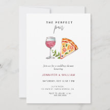 Perfect Pair Wine Pizza Couple's Dusche