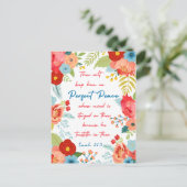Perfect Peace Floral Design Isaiah 26:3 KJV  Postkarte (Stehend Vorderseite)