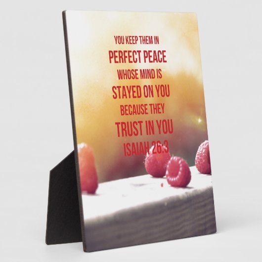 Perfect Peace Isaiah 26:3 Fotoplatte (Seite)