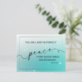 Perfect Peace Isaiah 26 3 Scripture Faith Postkarte (Stehend Vorderseite)