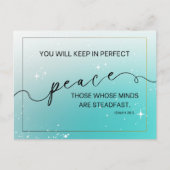 Perfect Peace Isaiah 26 3 Scripture Faith Postkarte (Vorderseite)