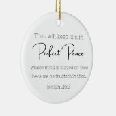 Perfect Peace Ornament ~ Isaiah 26:3 ~ Bible Verse (Rechts)