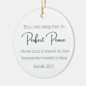 Perfect Peace Ornament ~ Isaiah 26:3 ~ Bible Verse (Links)