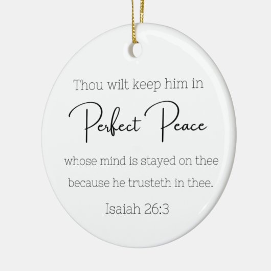 Perfect Peace Ornament ~ Isaiah 26:3 ~ Bible Verse (Links)
