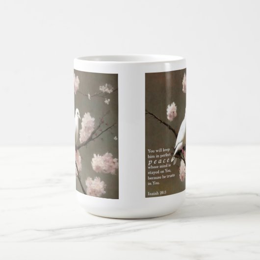 "Perfect Peace Tasse" Isaiah 26:3 Kaffeetasse (Mittel)
