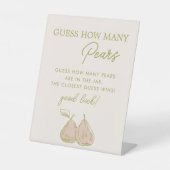Perfect Pear Bridal Shower Guess How Many Pears Sockelschild (Vorderseite)