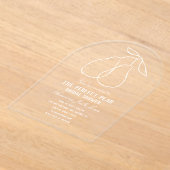 Perfect Pear Modern Bridal Shower Acryleinladungen (Ablage )