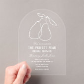 Perfect Pear Modern Bridal Shower Acryleinladungen (Insitu (Handheld))