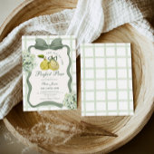 Perfect Pear Pair Sage Green Bridal Shower Einladung