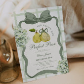 Perfect Pear Pair Sage Green Bridal Shower Einladung