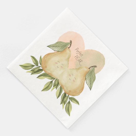 Perfect Pear Paper Napkin Serviette (Ecke)