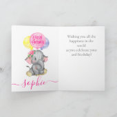 Perfect Pink Girl Birthday Karte (Innenseite)