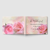Perfect Pink Roses Wedding Guest Book Gästebuch (Voll)