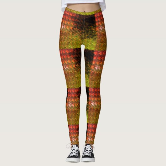 Perfect Prints_RedGold Leggings (Vorderseite)