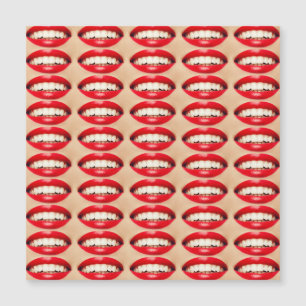 Perfect Smile Femme Fatale Pop Art Magnetkarte