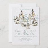 Perfect Snow Forest Wedding Einladungen (Vorderseite)