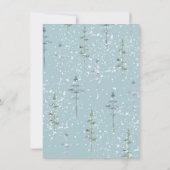 Perfect Snow Forest Wedding Einladungen (Rückseite)