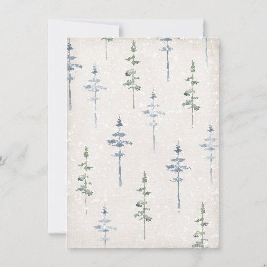 Perfect Snow Forest Wedding Einladungen (Rückseite)