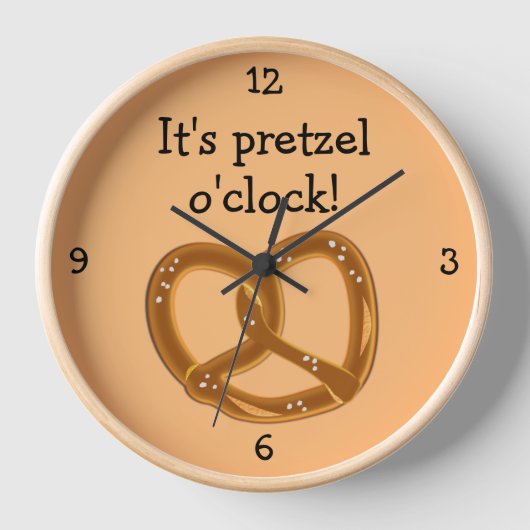 Perfect Soft Bread Pretzel Drehung (Sondertext) Uhr (Vorderseite)