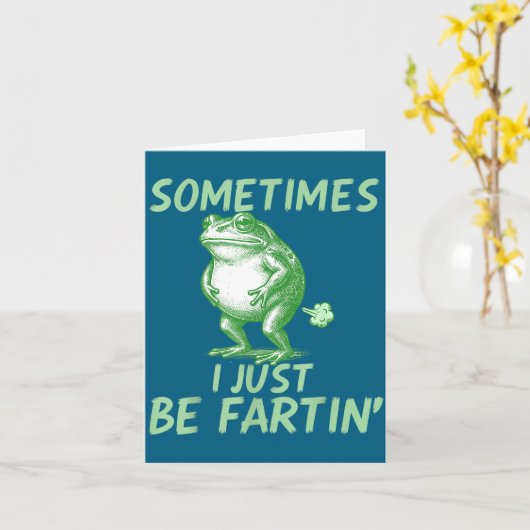 Perfect Sometimes i Frog just Gift Karte (Gelbe Blume)