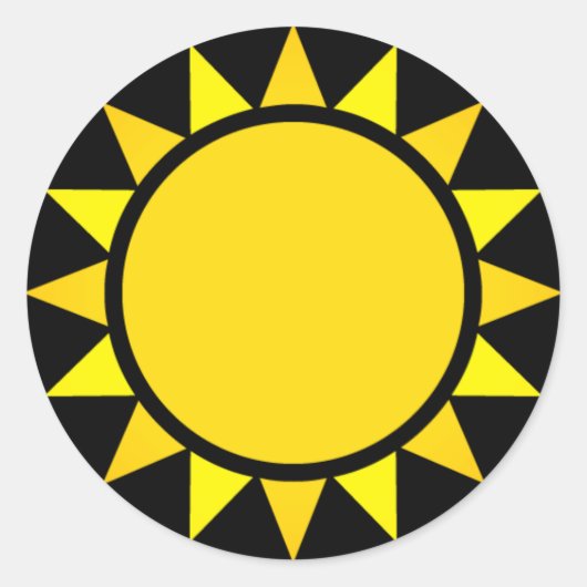 Perfect Sun Emoji Runder Aufkleber (Vorderseite)