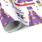 Perfect Superhero Fantastische Geburtstagsmädchen Geschenkpapier (Rolleneckpunkt)