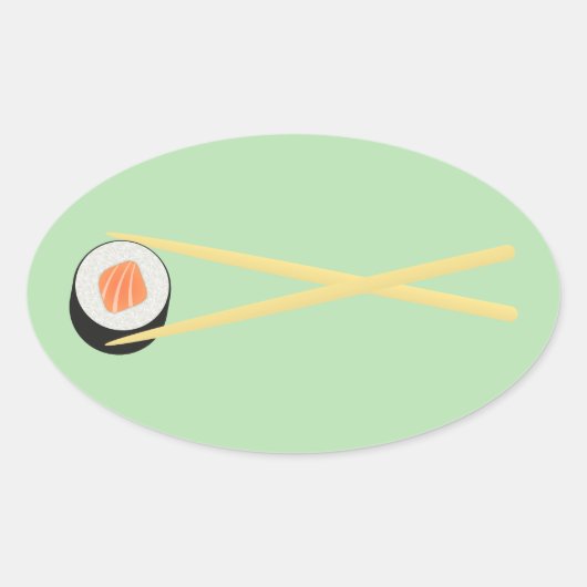 Perfect Sushi I Ovaler Aufkleber (Vorderseite)