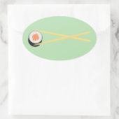 Perfect Sushi I Ovaler Aufkleber (Tasche)