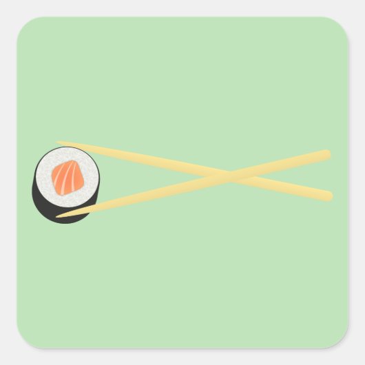 Perfect Sushi I Quadratischer Aufkleber (Vorderseite)