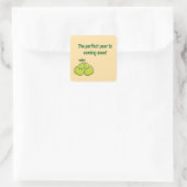 Perfect Twin Pears Quadratischer Aufkleber (Tasche)