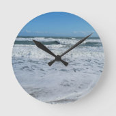 Perfect Wave Runde Wanduhr (Vorderseite)