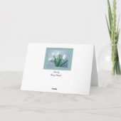 Perfect White Tulips On Blue Card Karte (Rückseite)