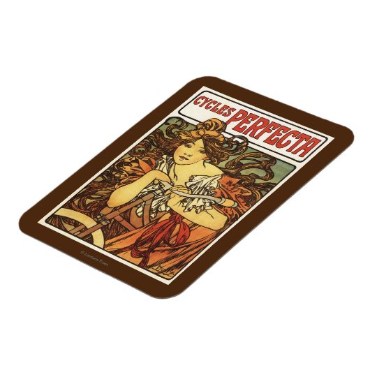 Perfecta Bicycles mit weiblicher Werbeposte Magnet (Linke Seite)