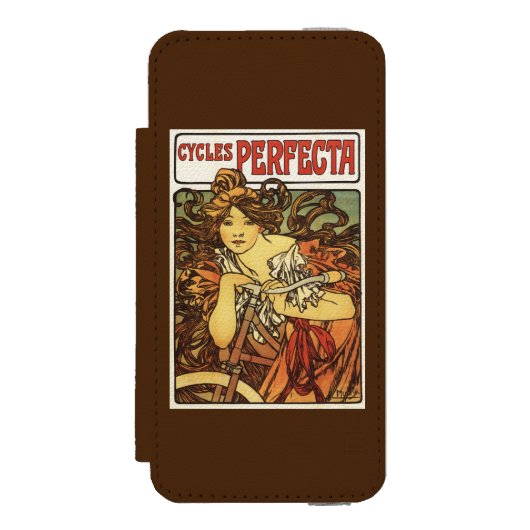 Perfecta-Fahrräder mit Frauen-Anzeige-Posten Incipio iPhone Geldbeutel-Hülle (Folio Vorderseite)