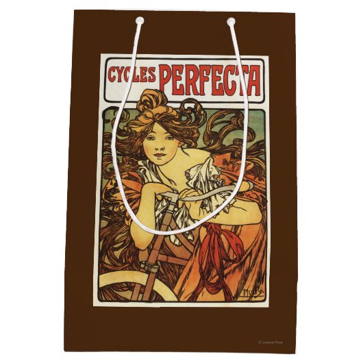 Perfecta-Fahrräder mit Frauen-Anzeige-Posten Mittlere Geschenktüte (Rückseite)